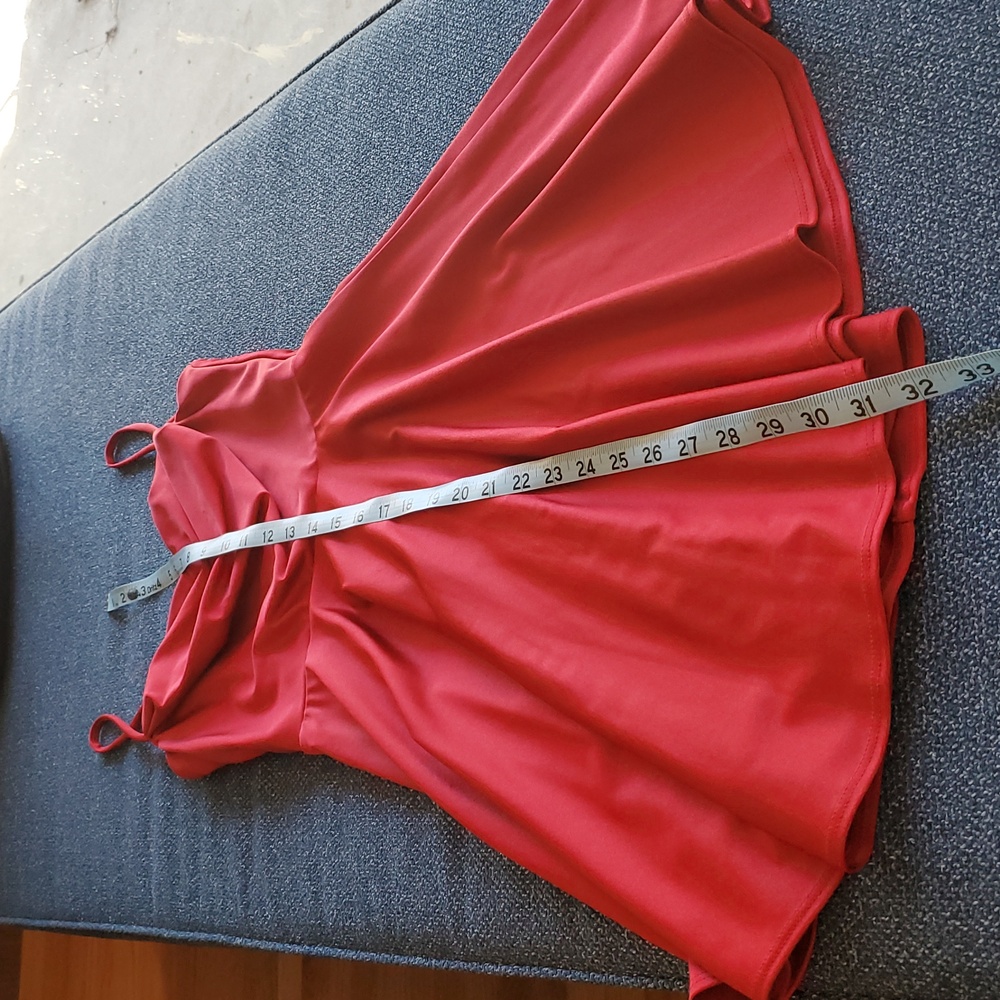 City Studios Juniors' Draped-Top Skater Dress, Size 1, Scarlet - Picture 7 of 10